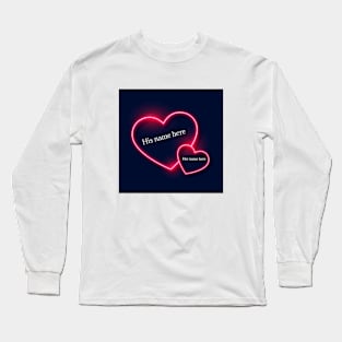 write name heart Long Sleeve T-Shirt